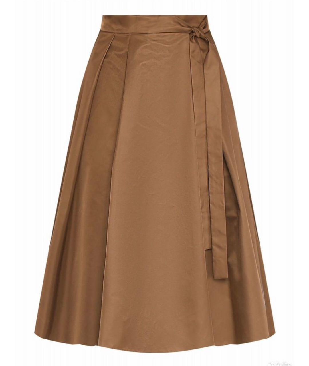 WEEKEND MAX MARA Коричневая полиамидовая юбка миди, фото 8