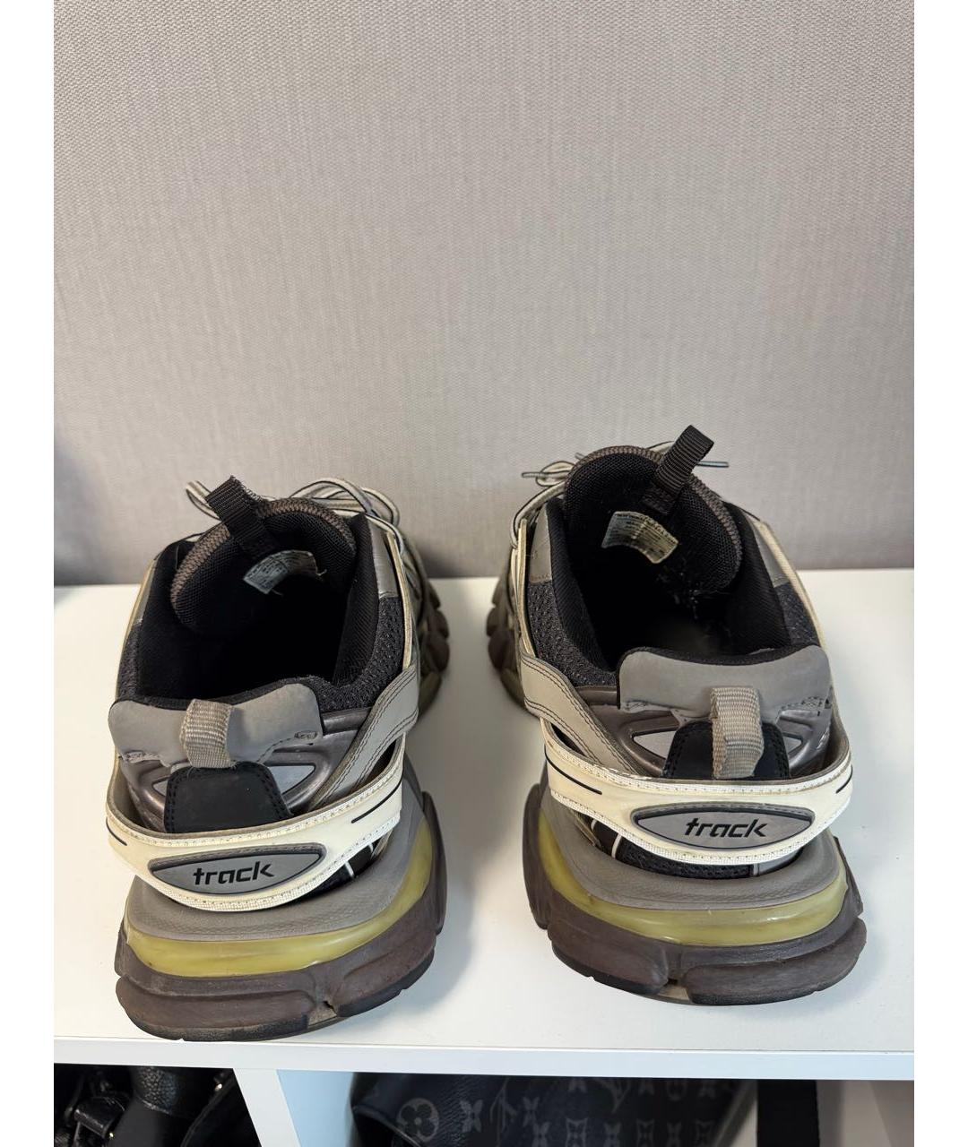 BALENCIAGA Серые низкие кроссовки / кеды, фото 4