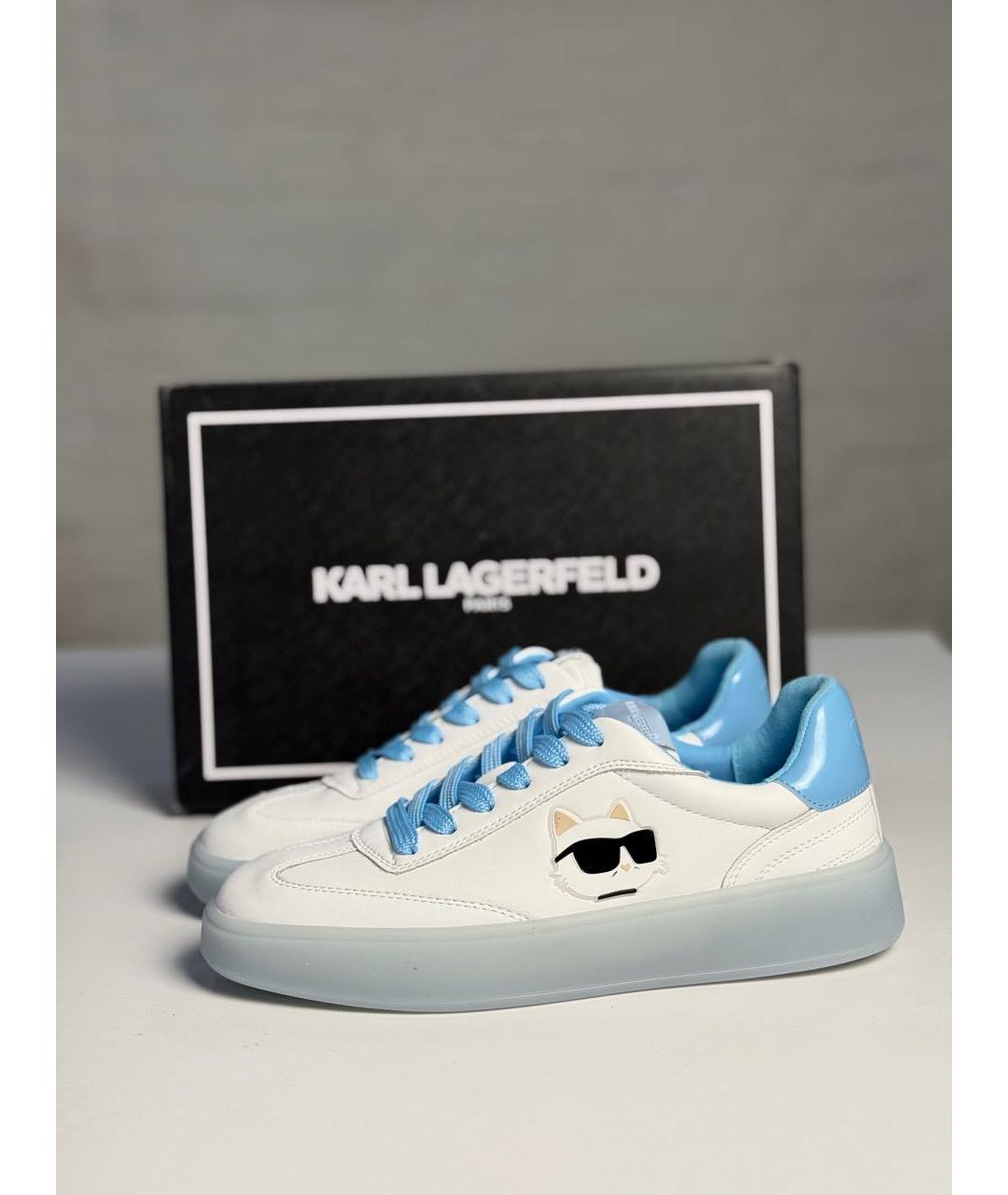 KARL LAGERFELD Белые кожаные кеды, фото 8