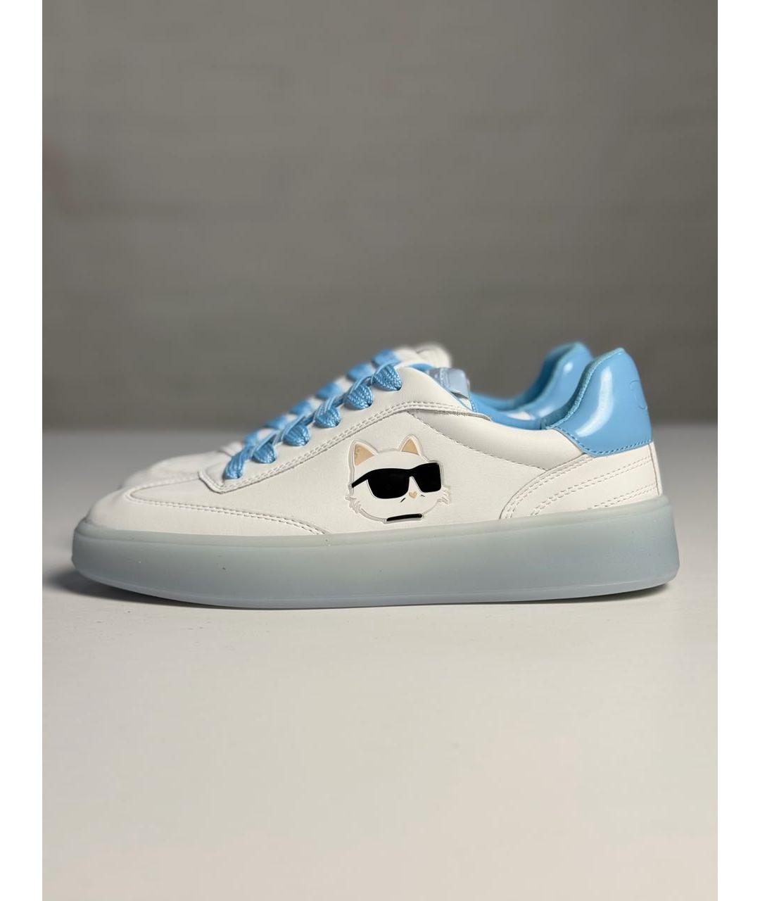 KARL LAGERFELD Белые кожаные кеды, фото 2