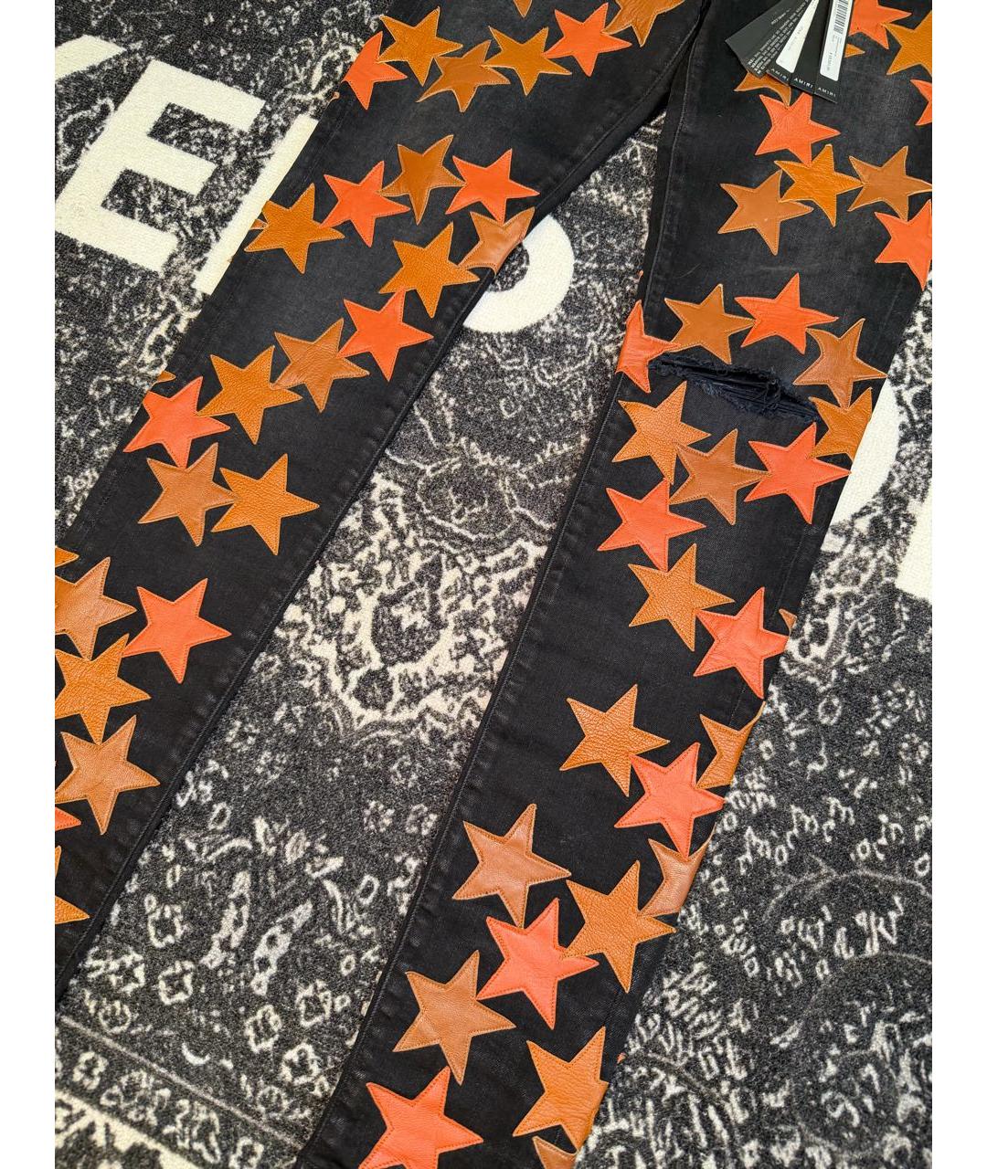 AMIRI Черные хлопко-эластановые джинсы скинни, фото 3