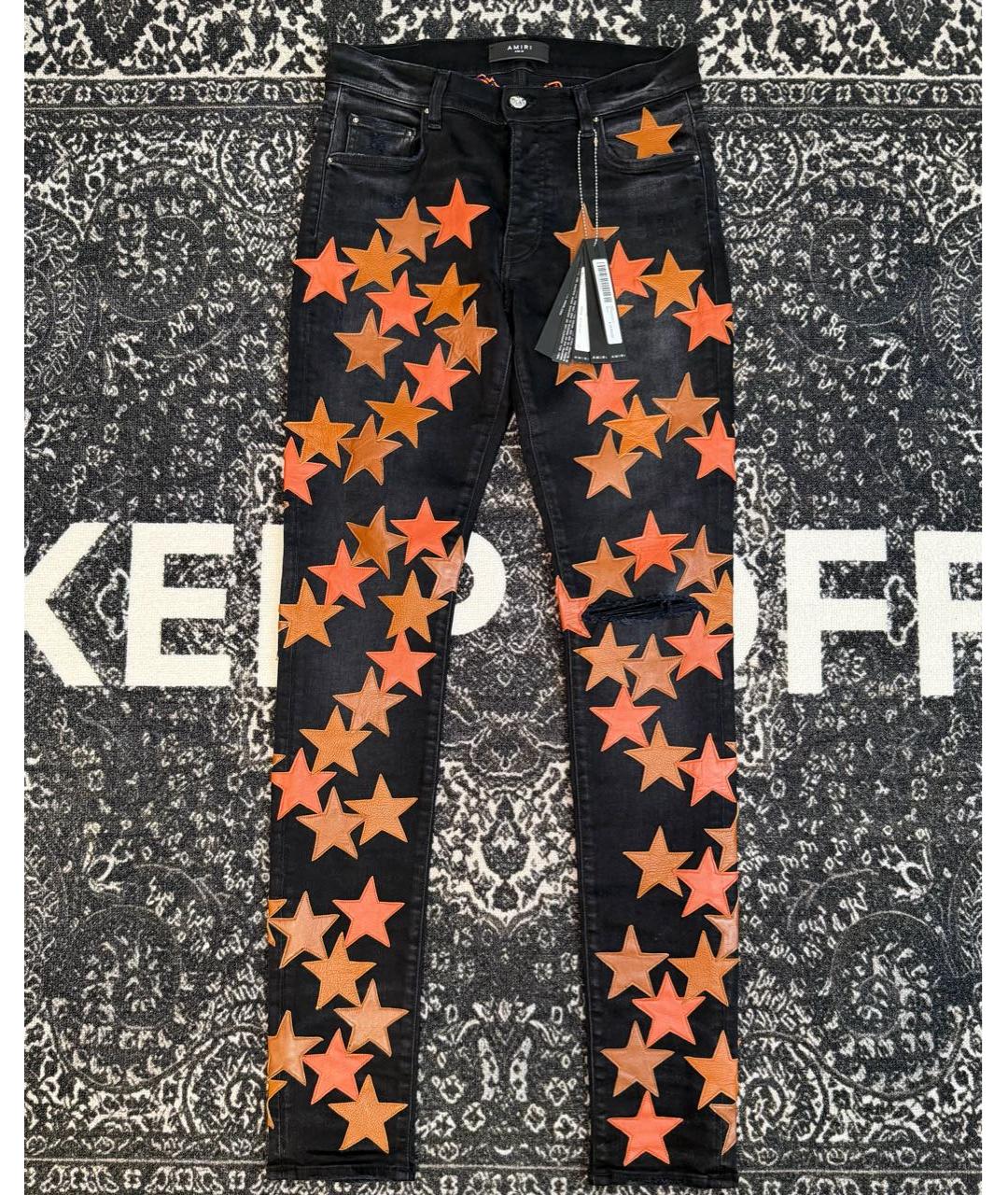 AMIRI Черные хлопко-эластановые джинсы скинни, фото 7