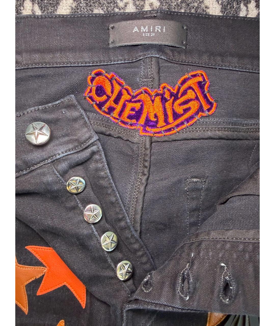 AMIRI Черные хлопко-эластановые джинсы скинни, фото 6