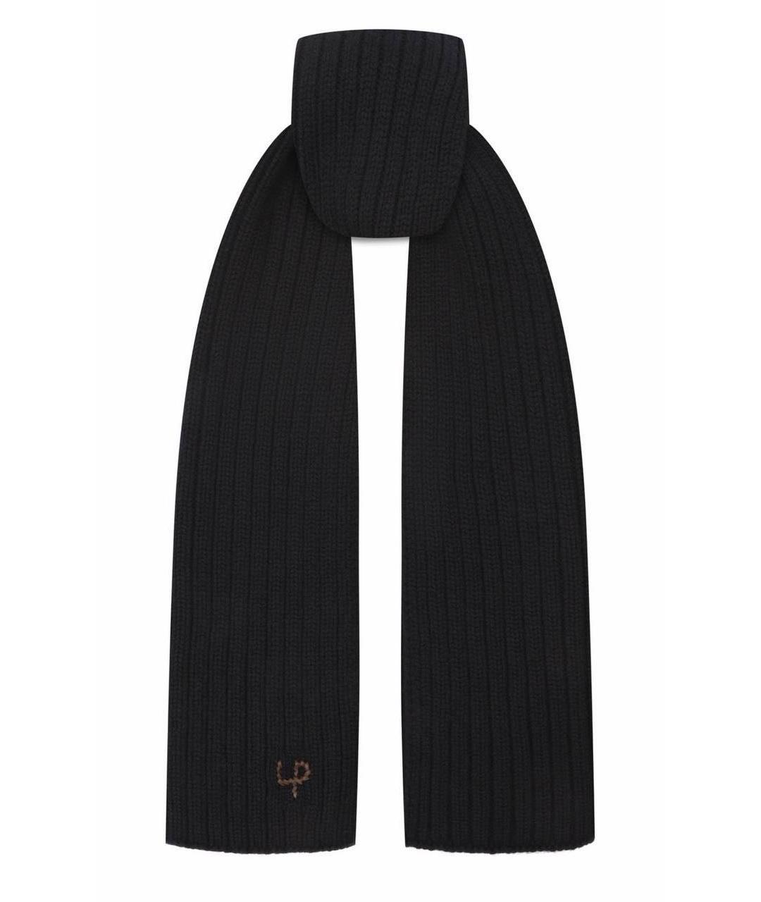 LORO PIANA Черный кашемировый шарф, фото 1