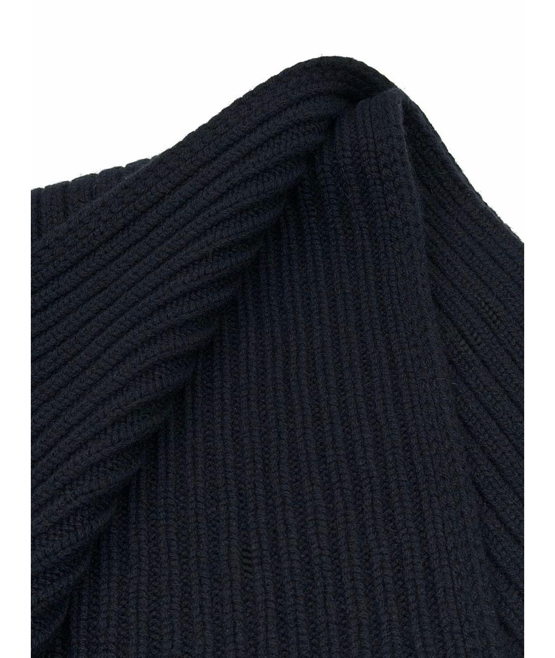 LORO PIANA Черный кашемировый шарф, фото 5