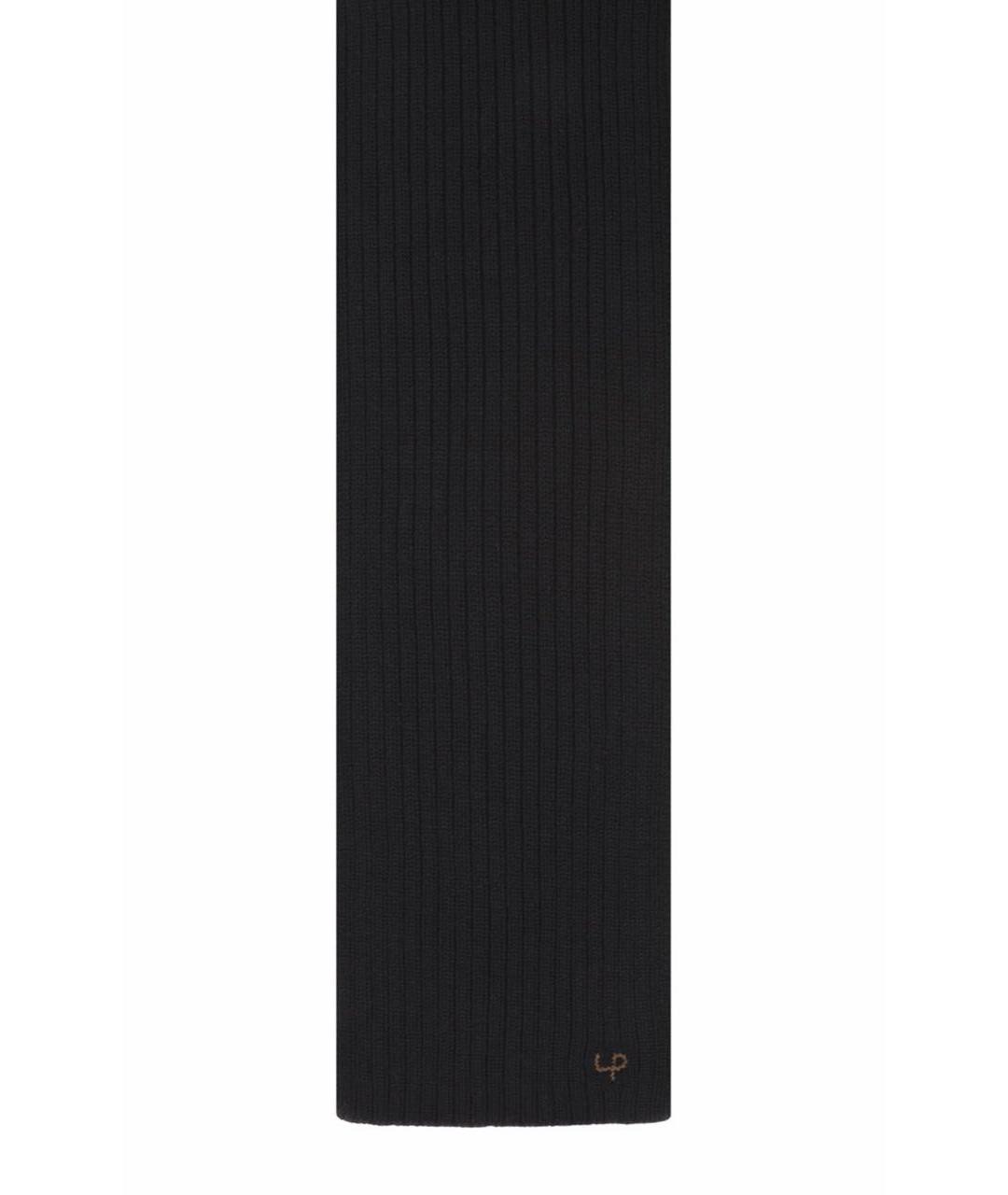 LORO PIANA Черный кашемировый шарф, фото 2