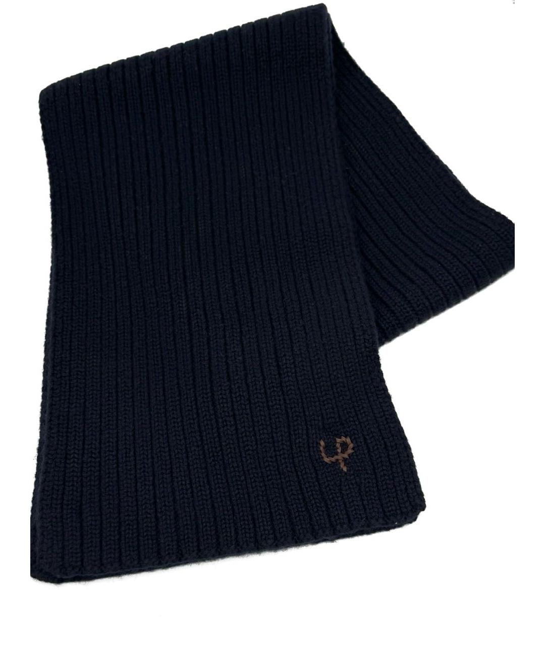 LORO PIANA Черный кашемировый шарф, фото 4