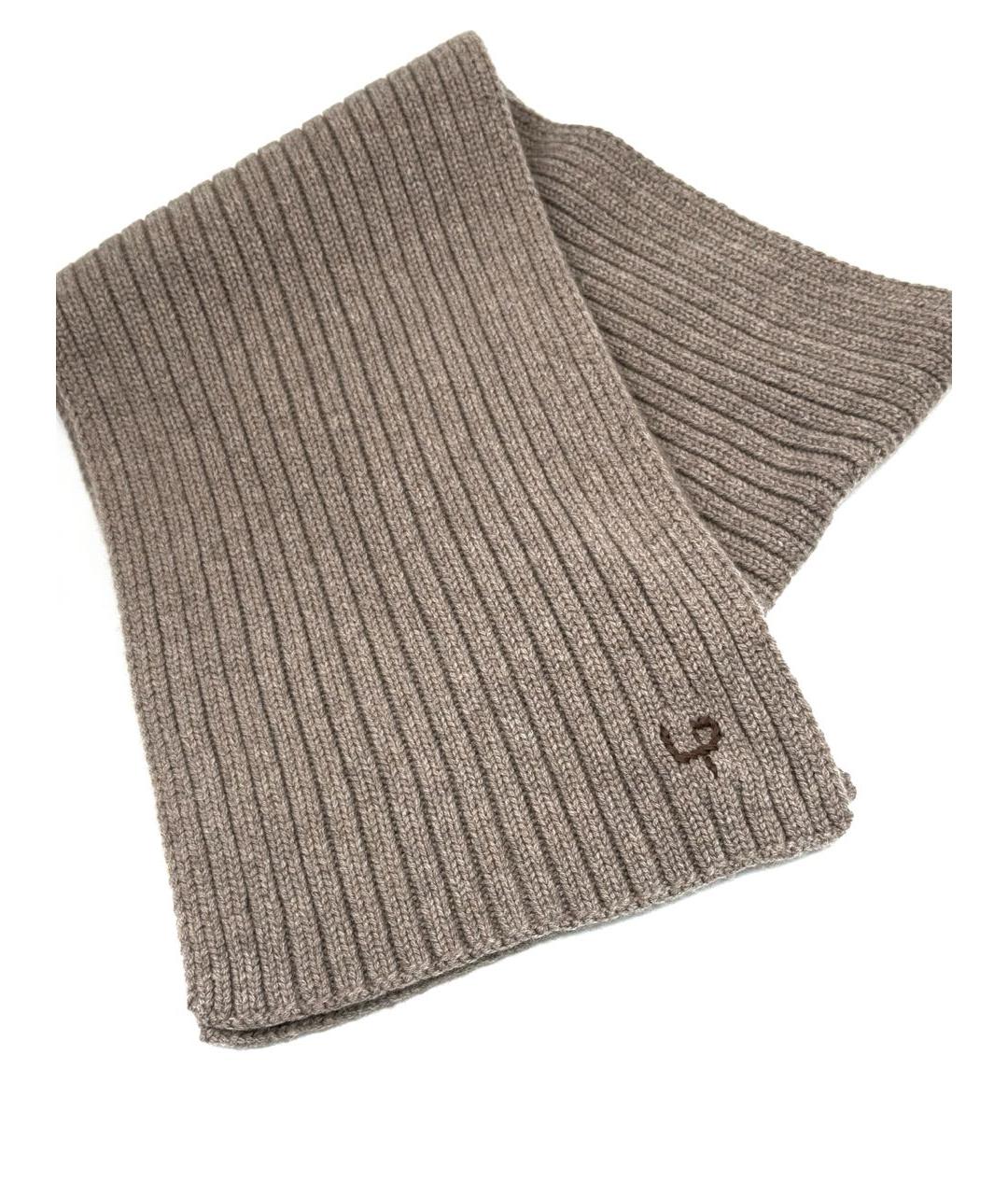 LORO PIANA Бежевый кашемировый шарф, фото 4