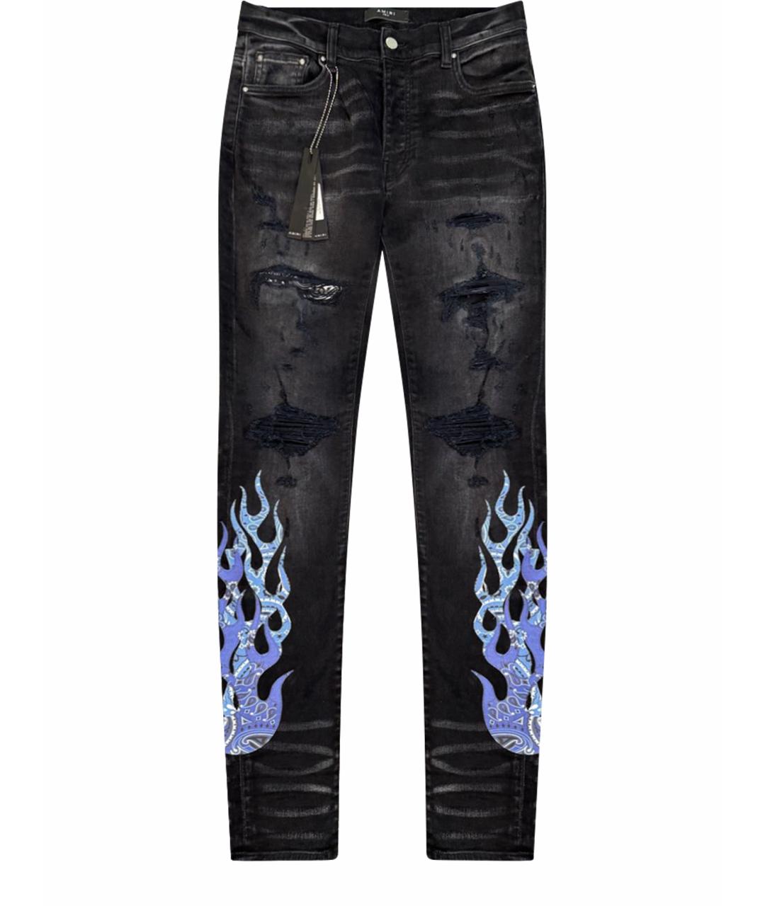 AMIRI Черные хлопко-эластановые джинсы скинни, фото 1