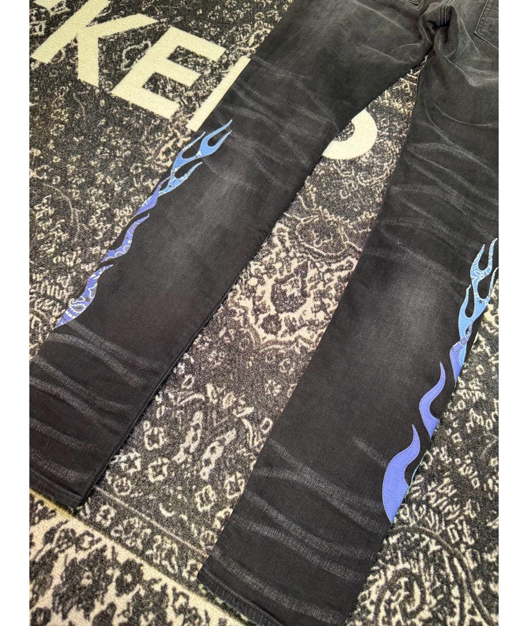 AMIRI Черные хлопко-эластановые джинсы скинни, фото 6