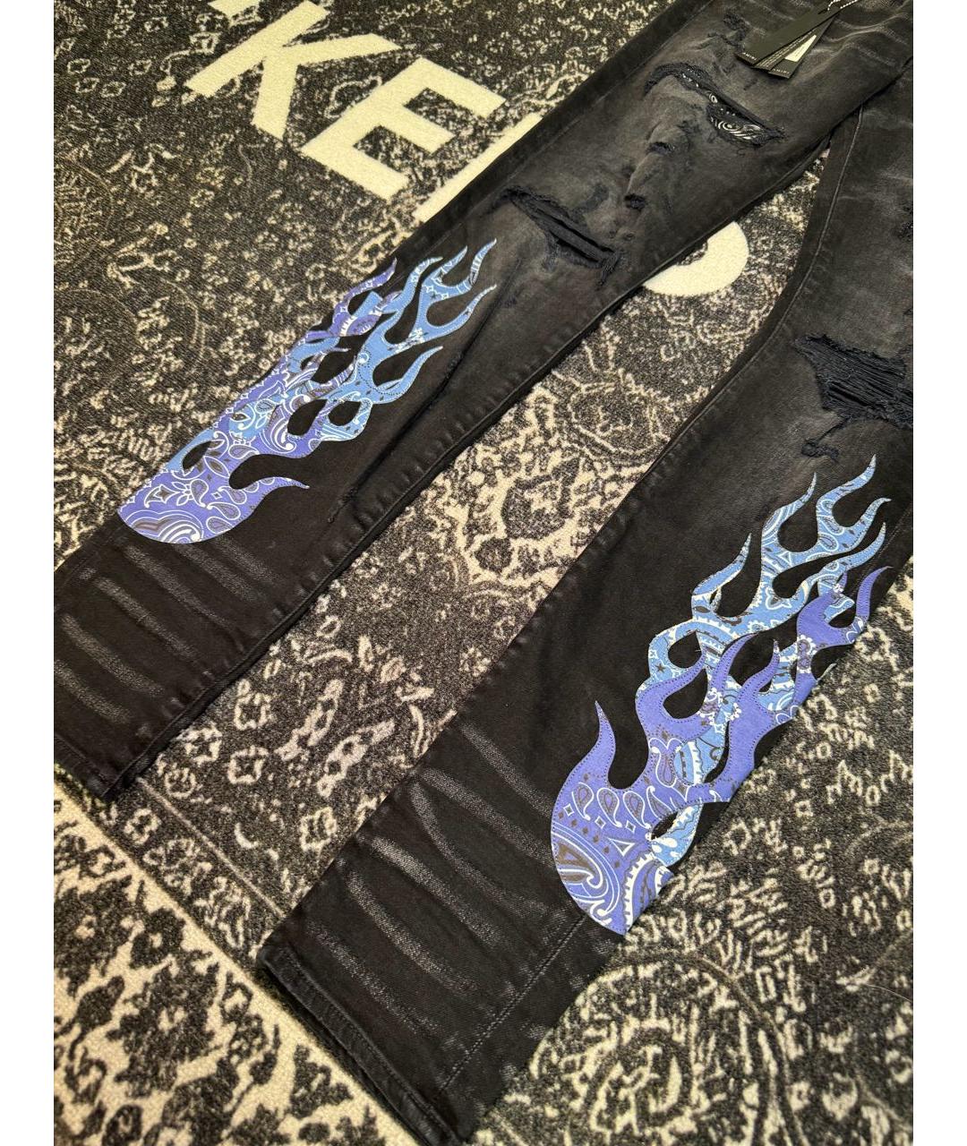 AMIRI Черные хлопко-эластановые джинсы скинни, фото 3