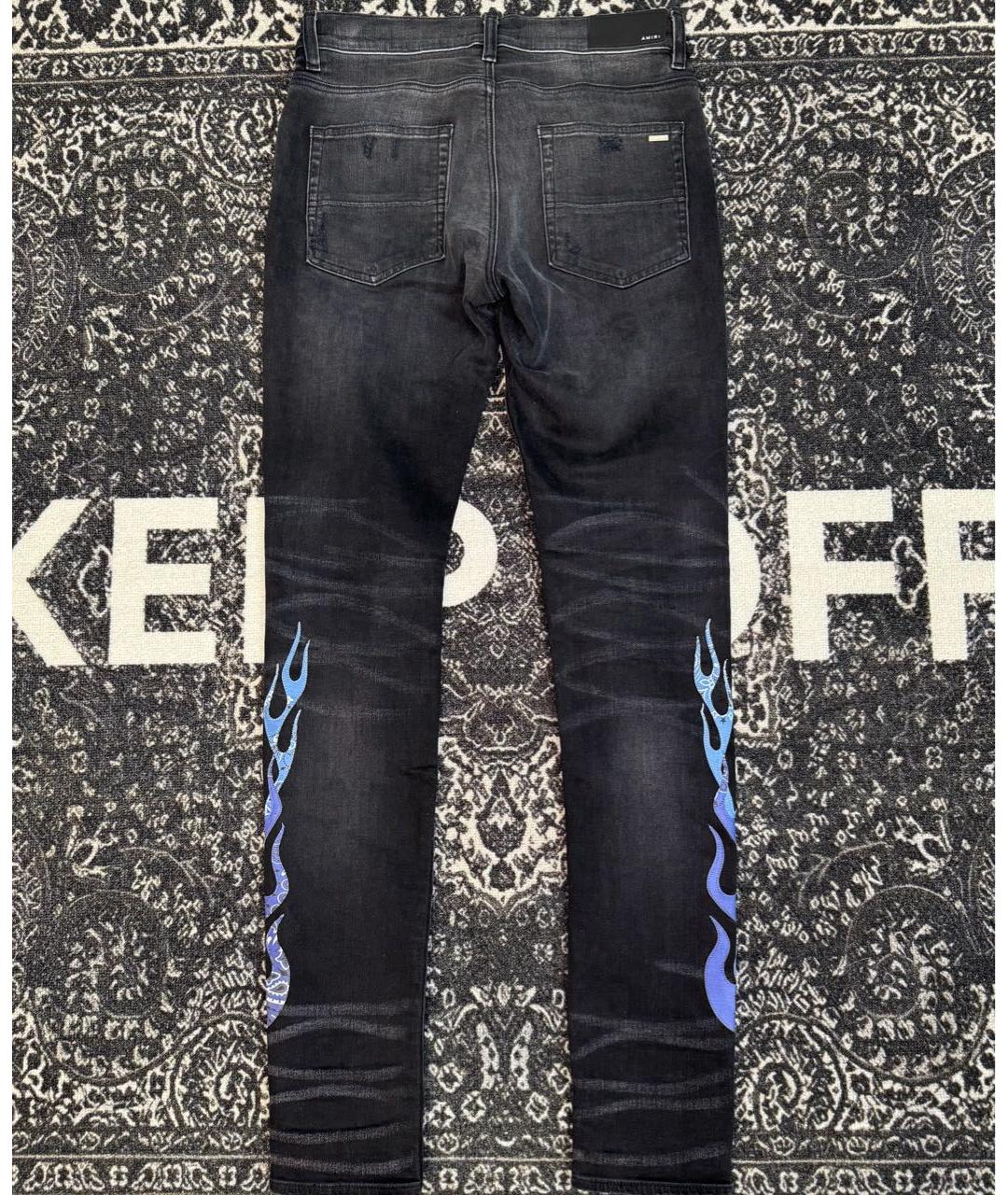 AMIRI Черные хлопко-эластановые джинсы скинни, фото 2