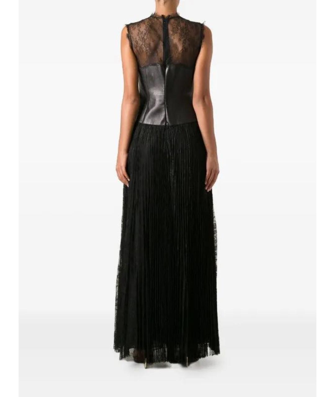 VALENTINO Черное кожаное вечернее платье, фото 7