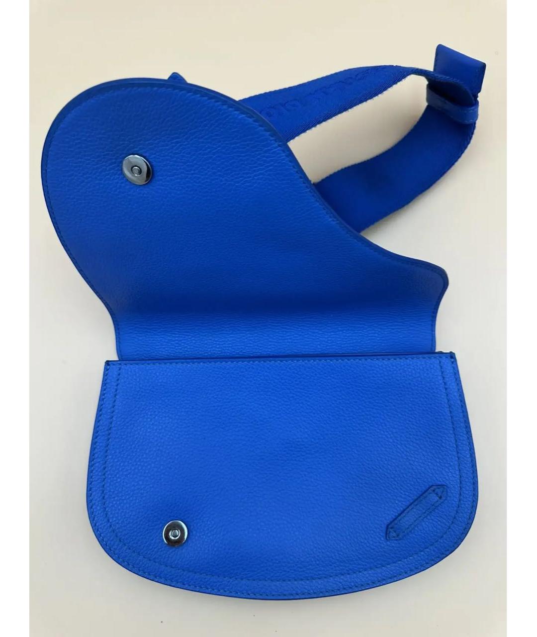 CHRISTIAN DIOR Синяя кожаная сумка на плечо, фото 3