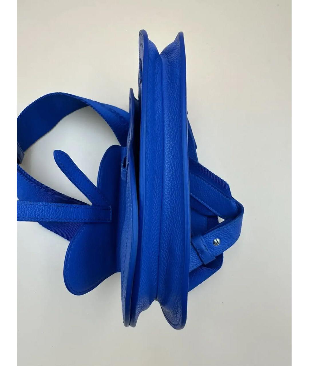 CHRISTIAN DIOR Синяя кожаная сумка на плечо, фото 4