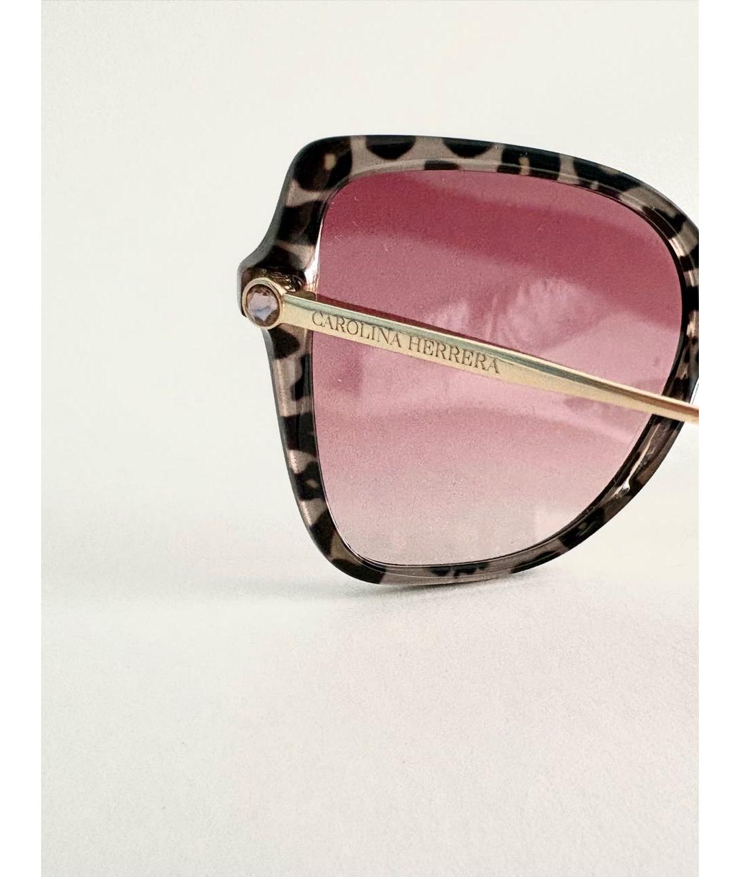 CAROLINA HERRERA Бордовые пластиковые солнцезащитные очки, фото 6
