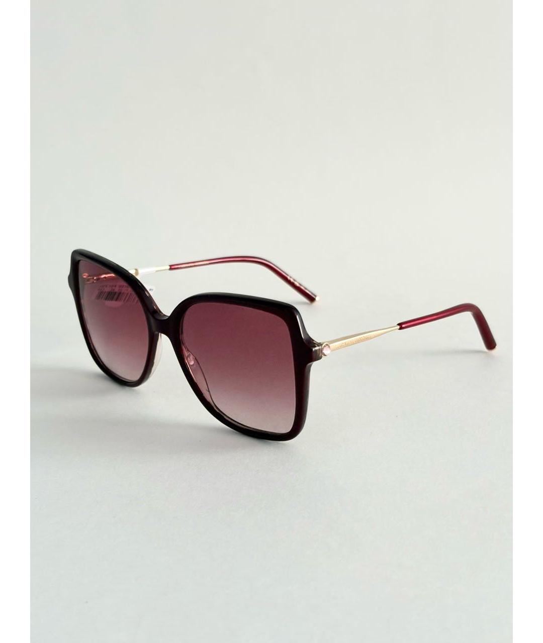 CAROLINA HERRERA Бордовые пластиковые солнцезащитные очки, фото 3