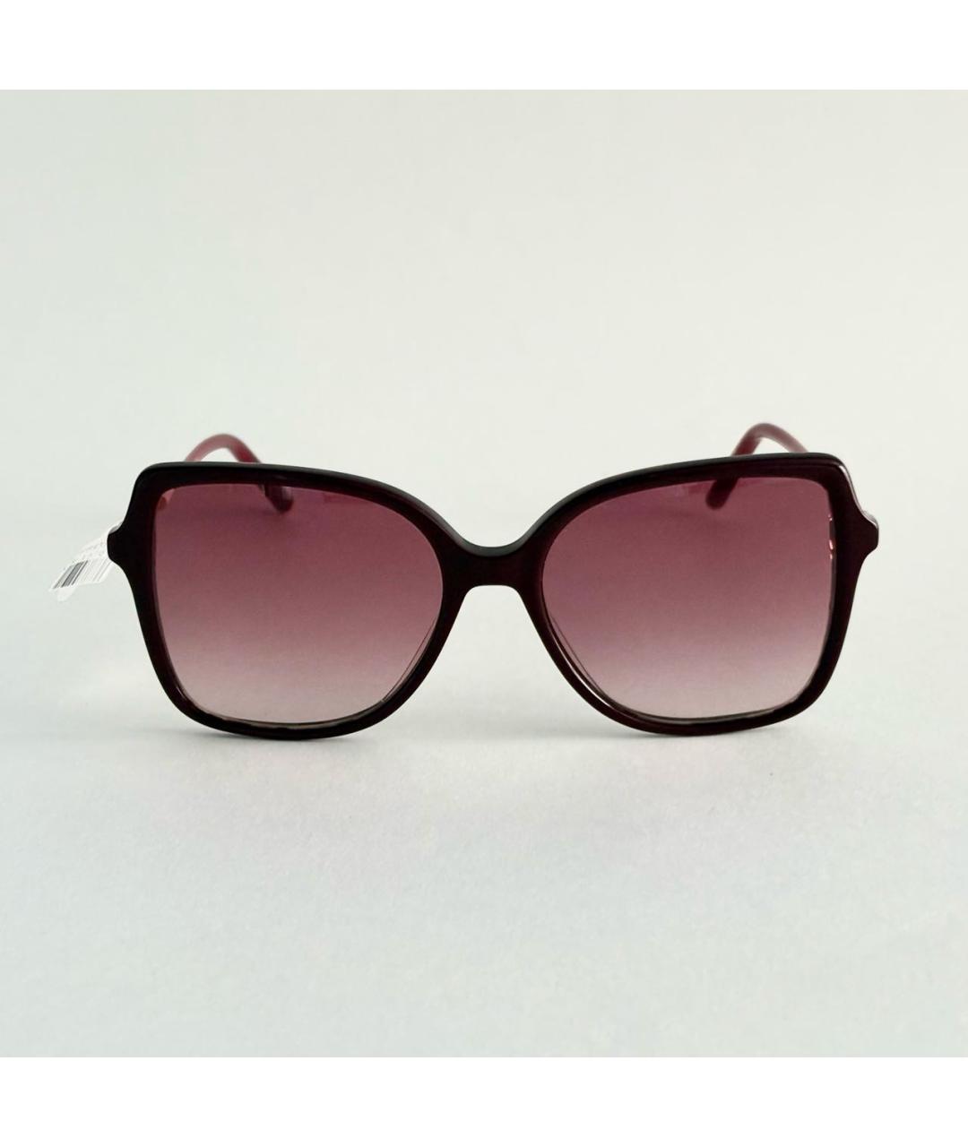 CAROLINA HERRERA Бордовые пластиковые солнцезащитные очки, фото 2