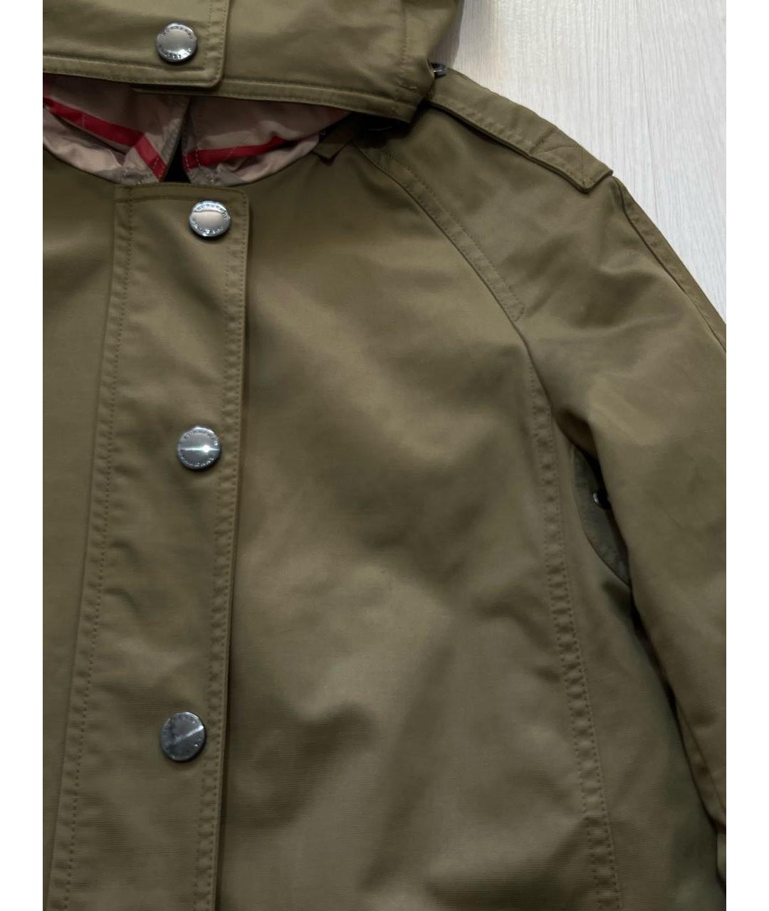 BURBERRY Хаки полиамидовая куртка, фото 6