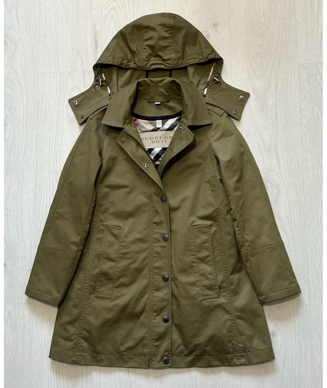 BURBERRY Хаки полиамидовая куртка, фото 8