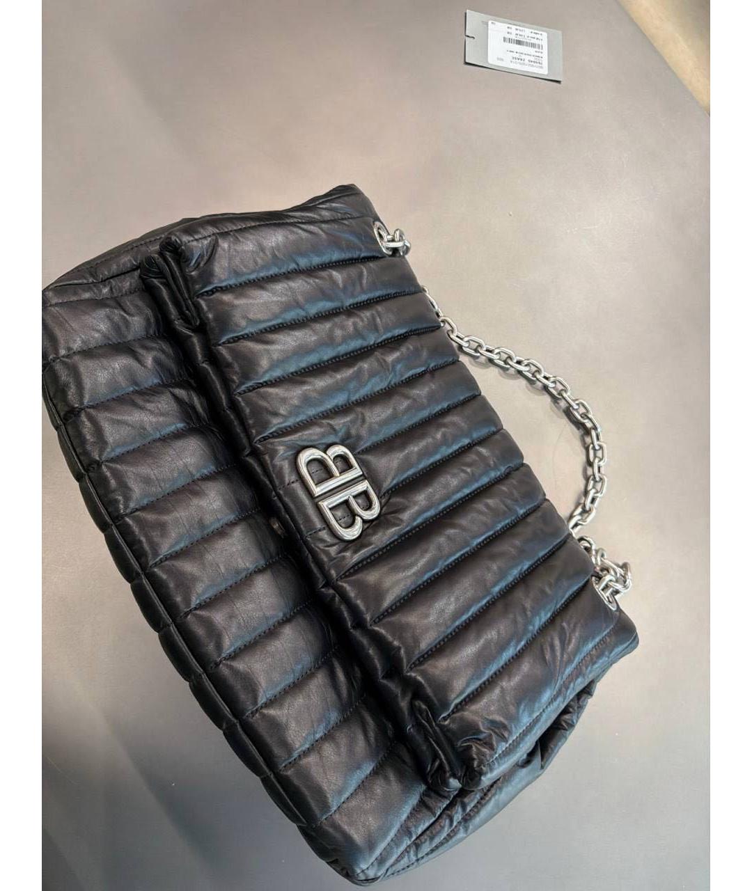 BALENCIAGA Черная кожаная сумка через плечо, фото 3