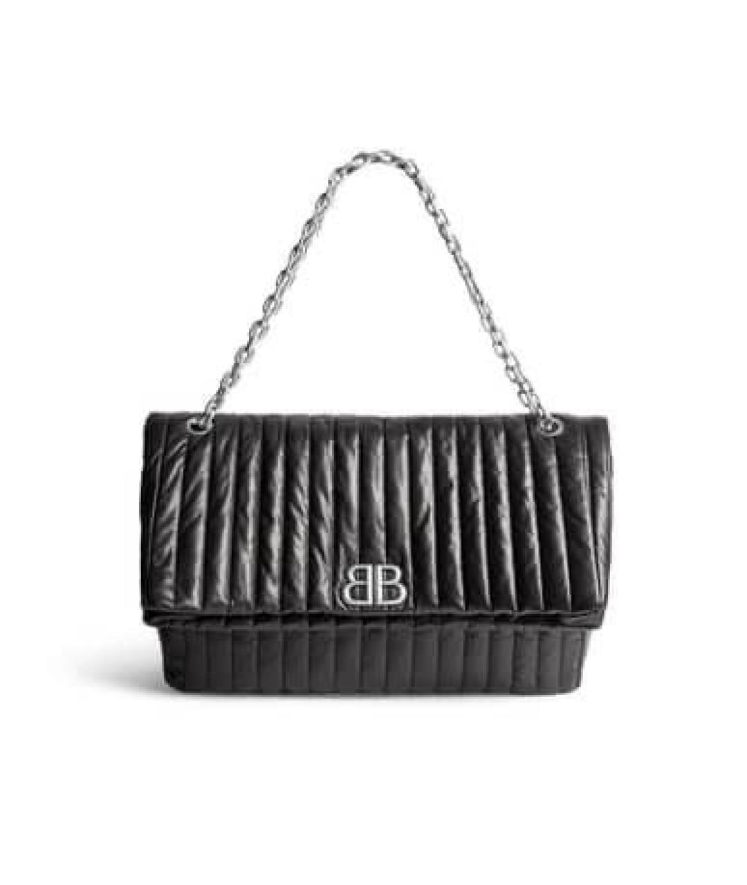 BALENCIAGA Черная кожаная сумка через плечо, фото 9
