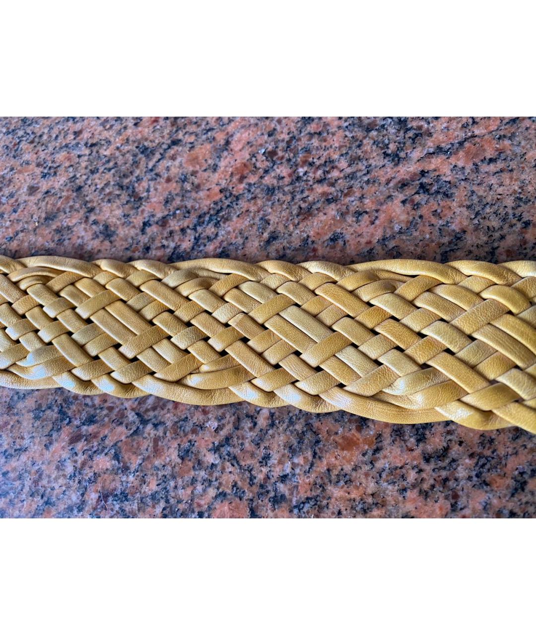 ESCADA Желтый кожаный ремень, фото 6