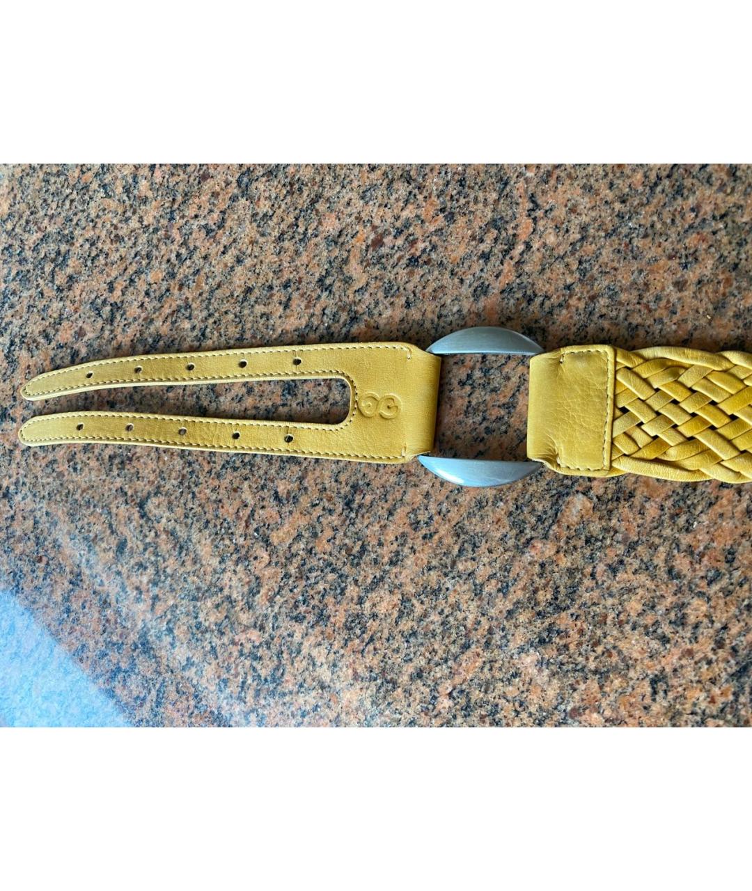 ESCADA Желтый кожаный ремень, фото 3