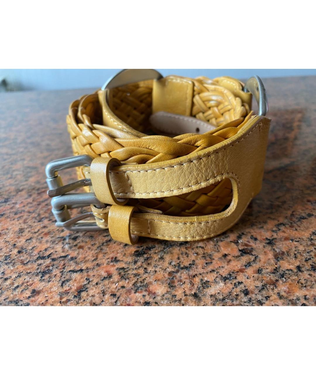 ESCADA Желтый кожаный ремень, фото 2