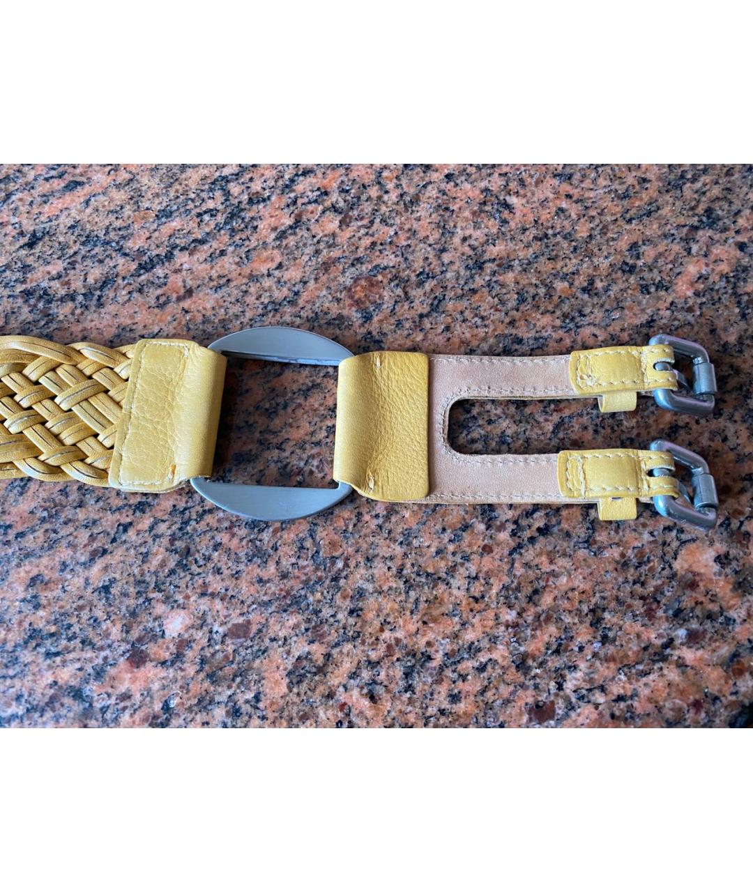 ESCADA Желтый кожаный ремень, фото 5