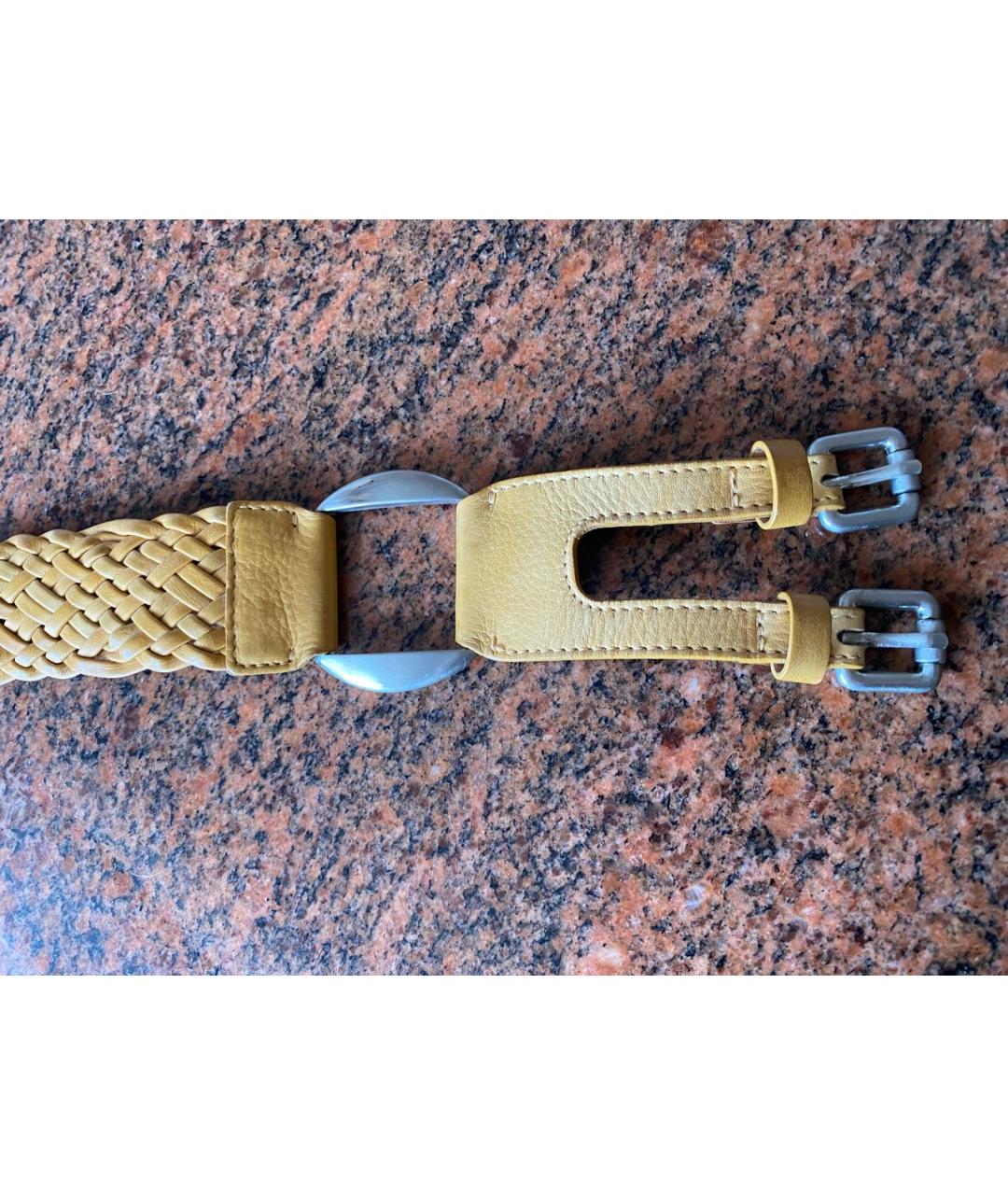 ESCADA Желтый кожаный ремень, фото 4