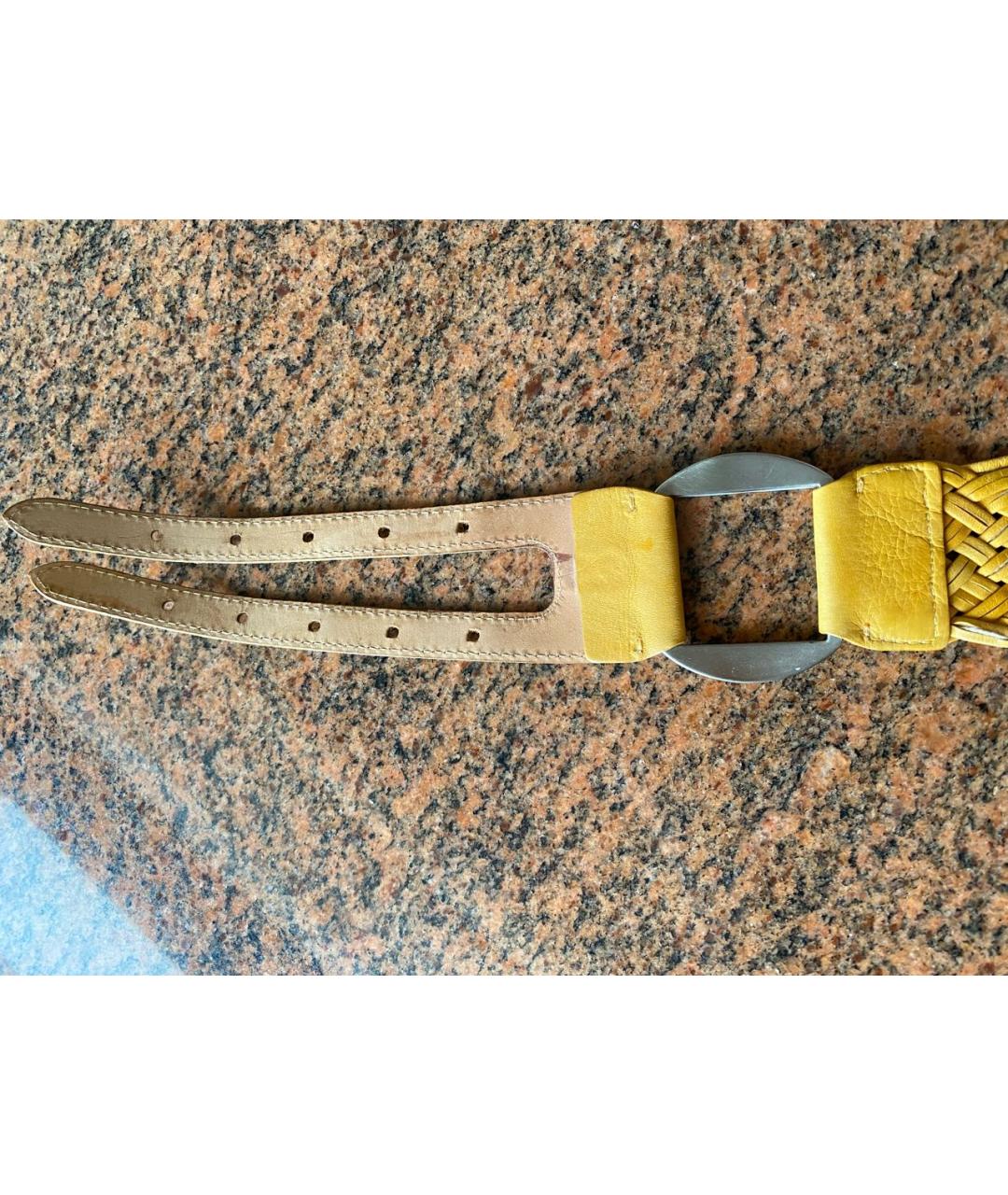 ESCADA Желтый кожаный ремень, фото 7
