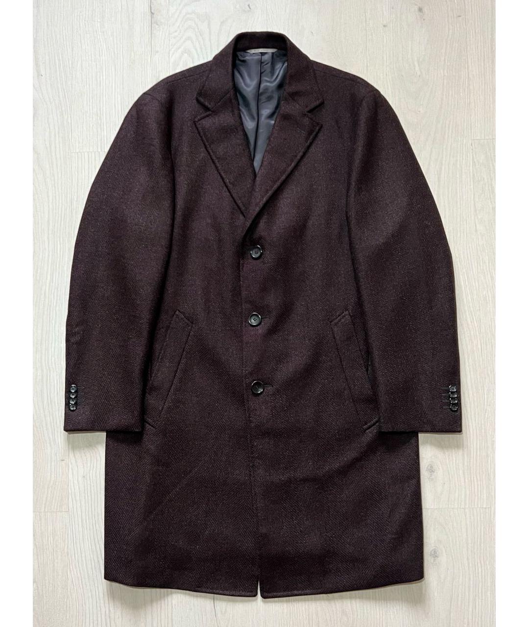 CANALI Коричневое шерстяное пальто, фото 8