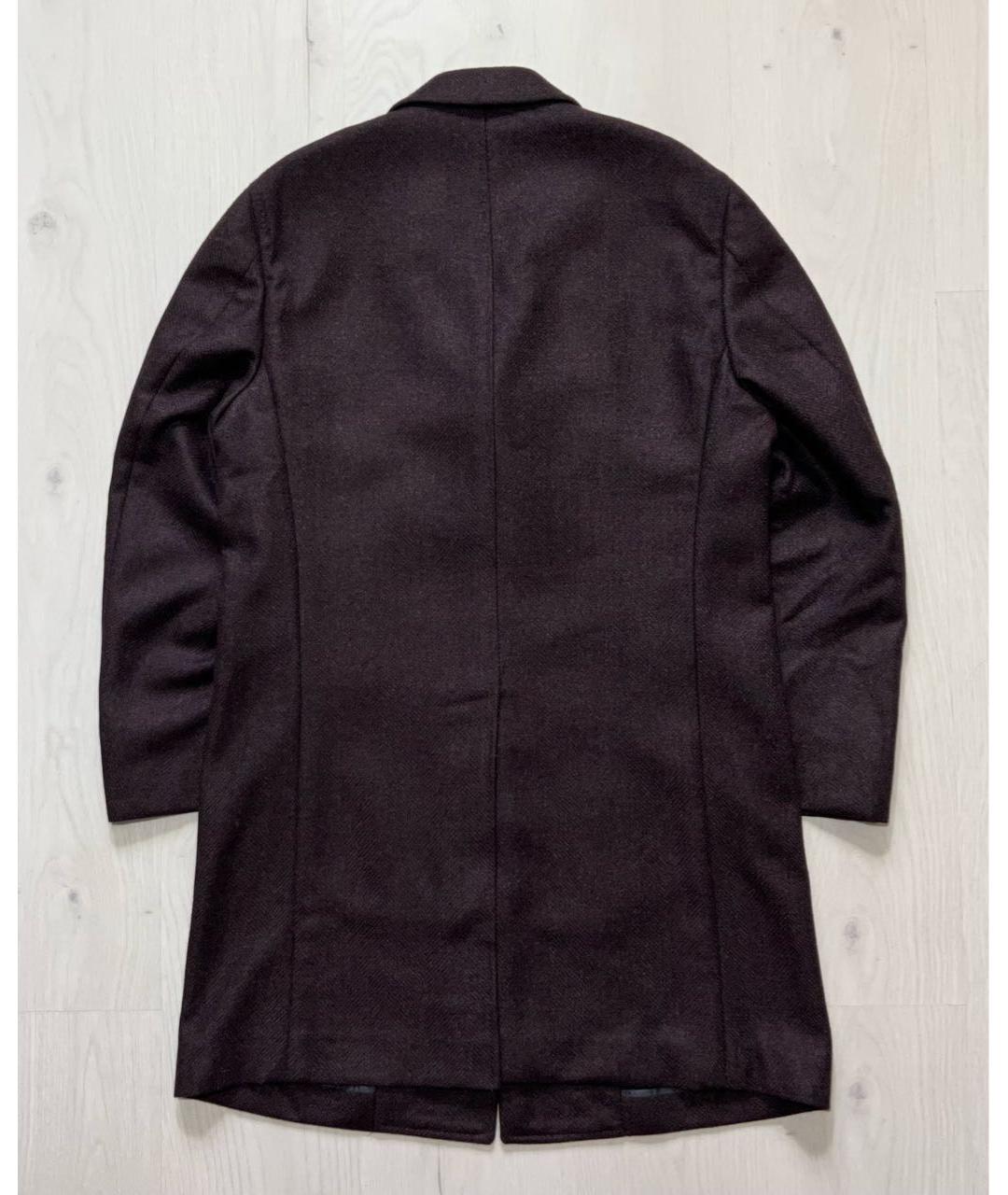 CANALI Коричневое шерстяное пальто, фото 2