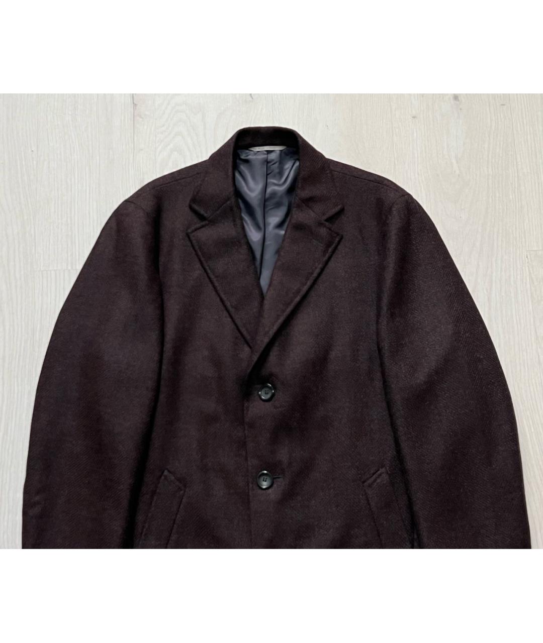 CANALI Коричневое шерстяное пальто, фото 3