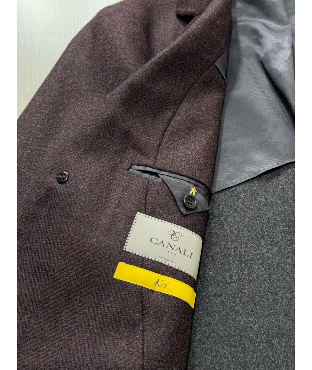 CANALI Коричневое шерстяное пальто, фото 7