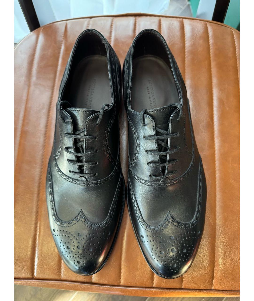 BOTTEGA VENETA Черные кожаные туфли, фото 2