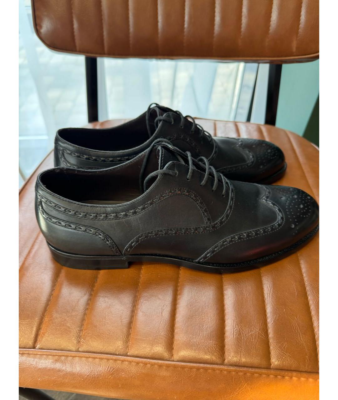 BOTTEGA VENETA Черные кожаные туфли, фото 7