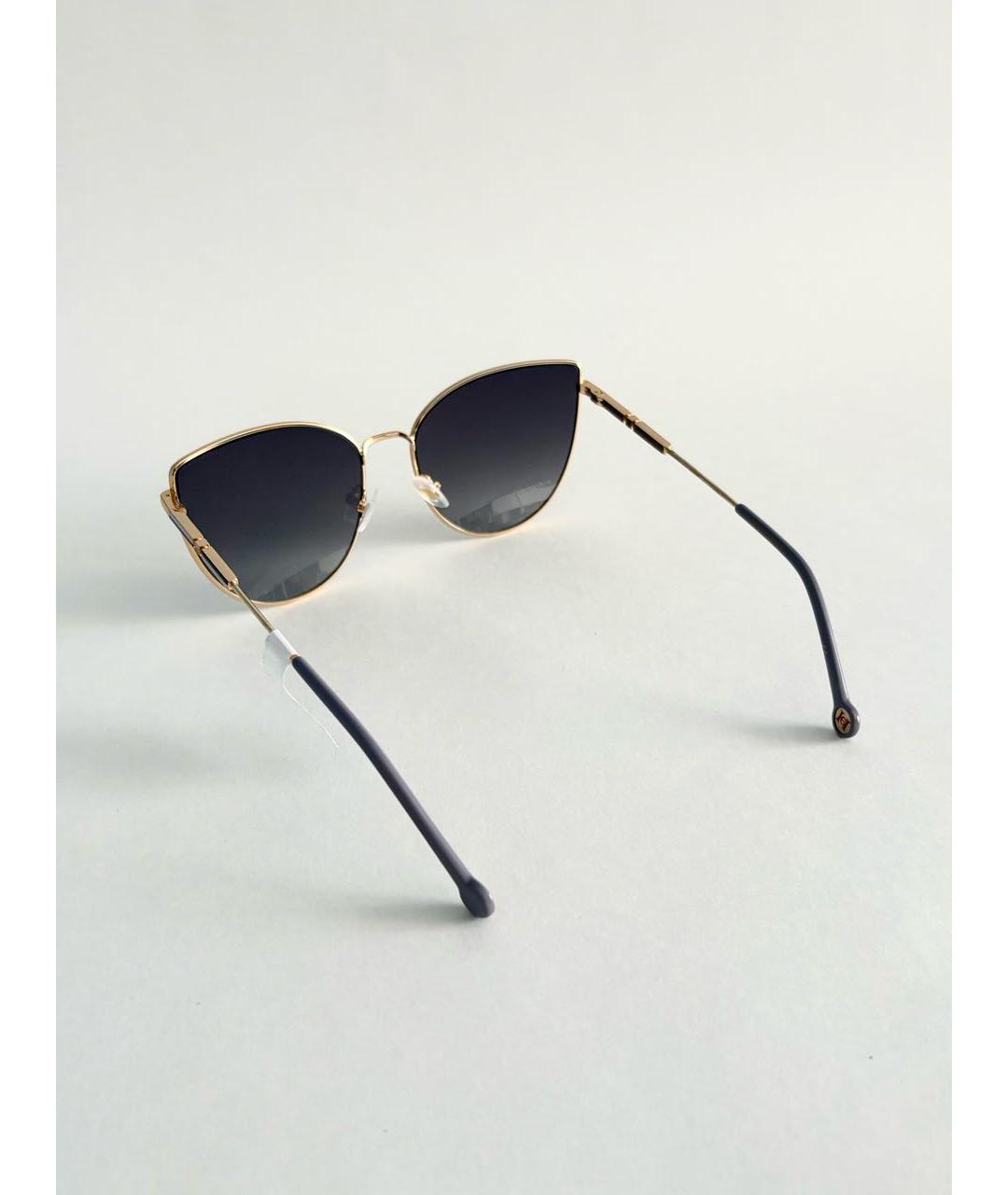 CAROLINA HERRERA Золотые металлические солнцезащитные очки, фото 4