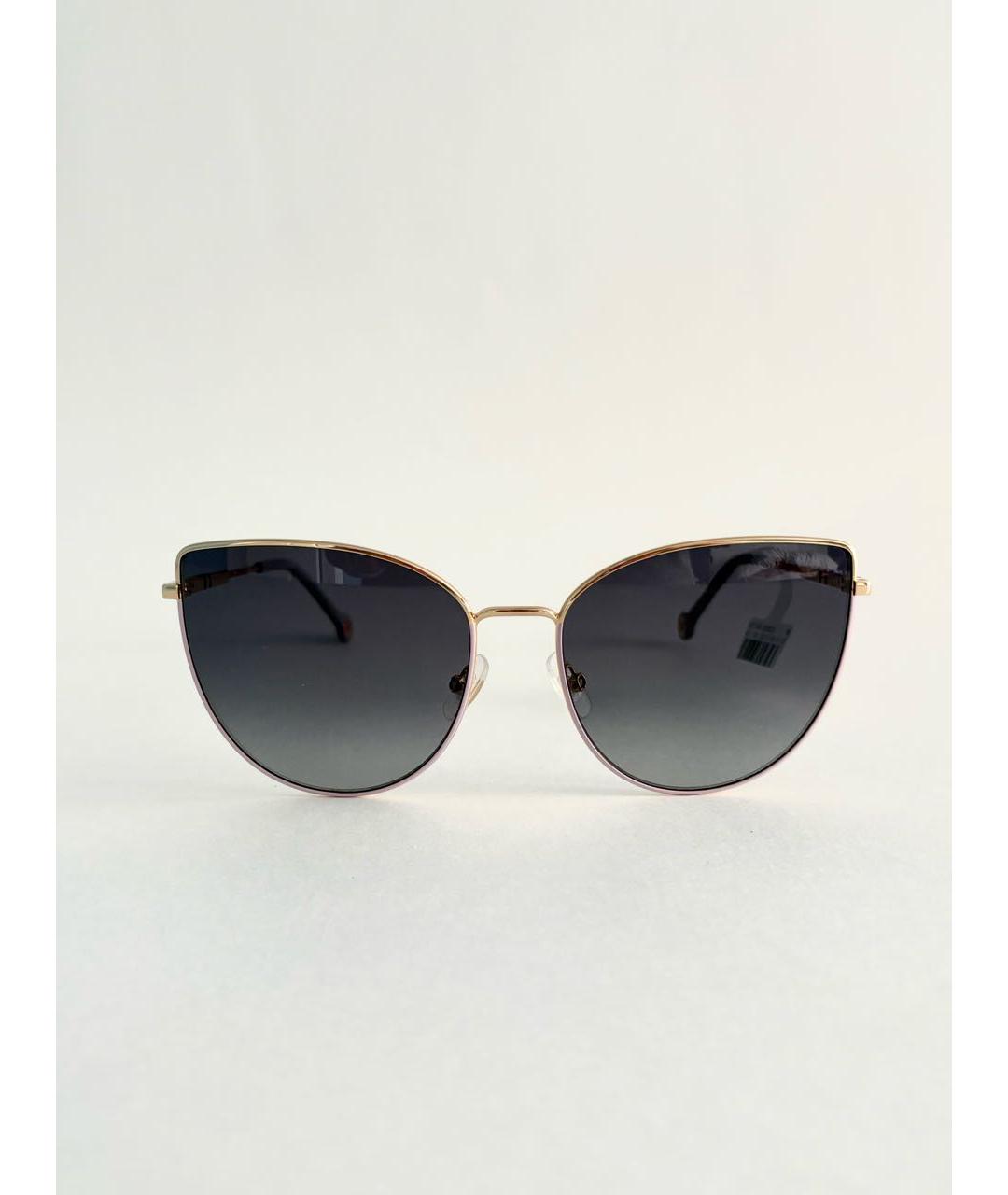 CAROLINA HERRERA Золотые металлические солнцезащитные очки, фото 6
