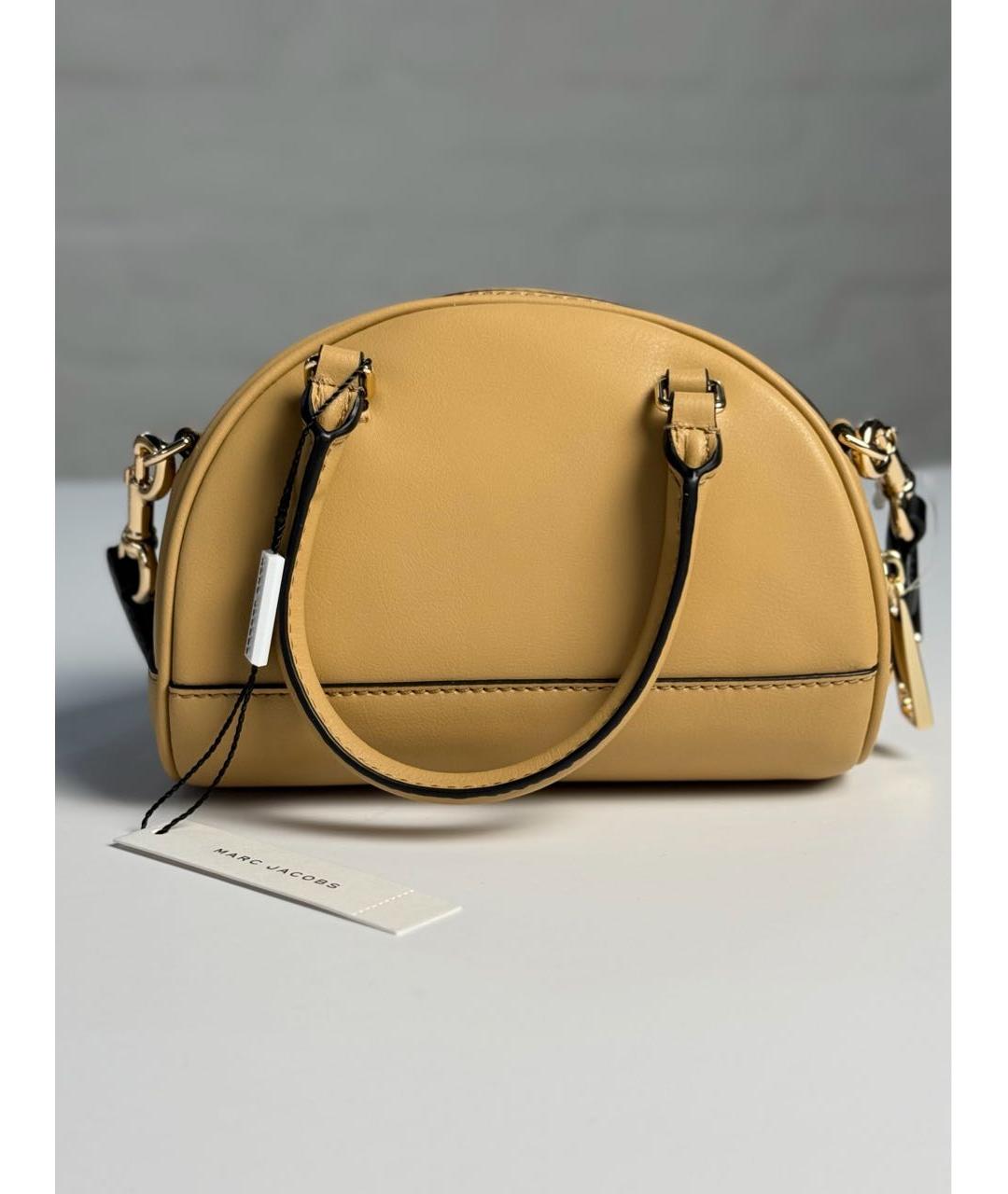 MARC JACOBS Бежевая кожаная сумка с короткими ручками, фото 3