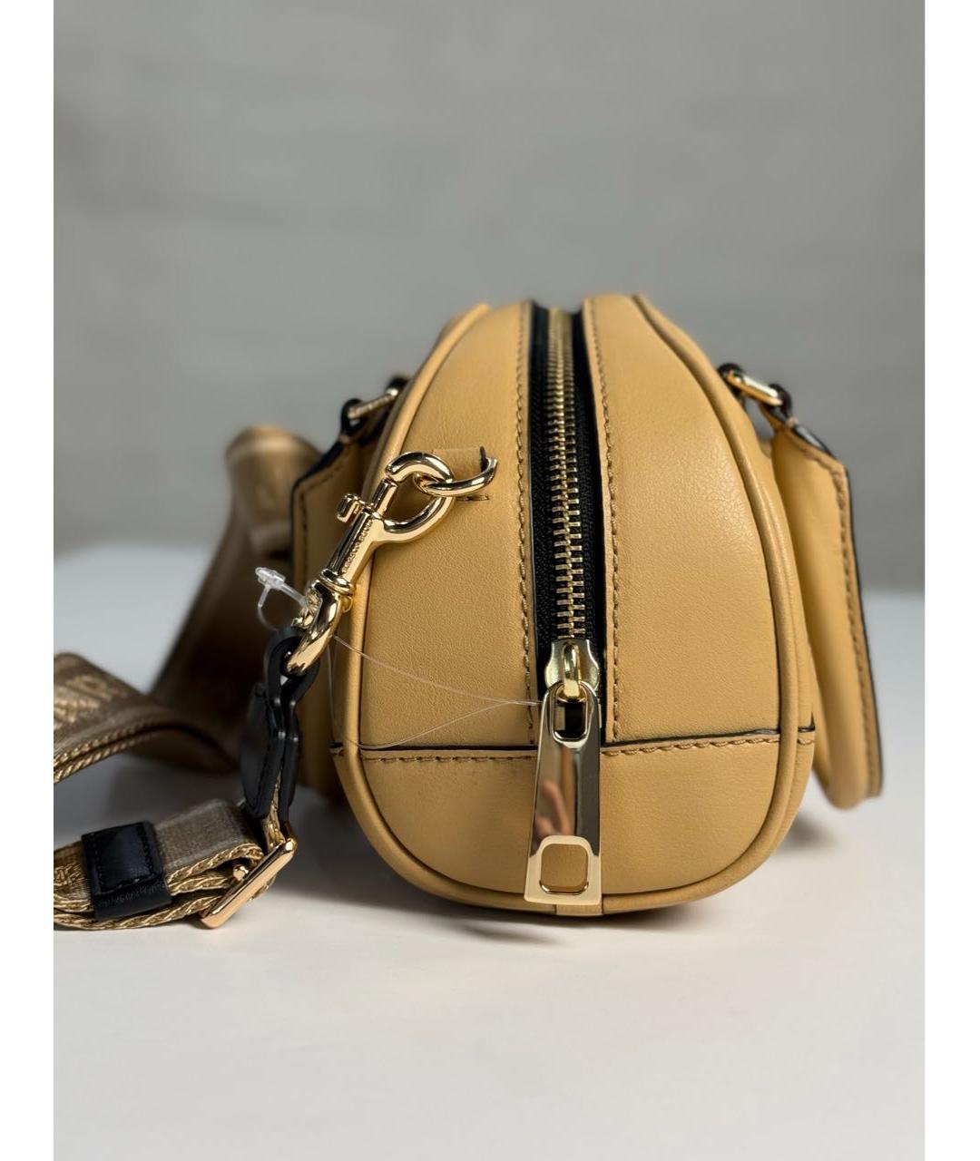 MARC JACOBS Бежевая кожаная сумка с короткими ручками, фото 4