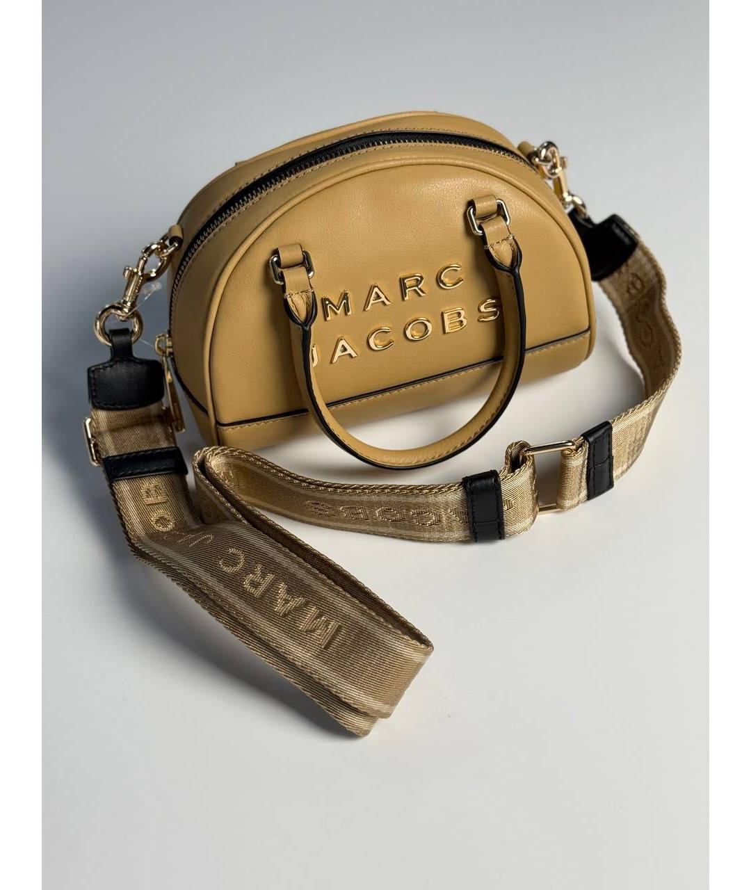MARC JACOBS Бежевая кожаная сумка с короткими ручками, фото 5