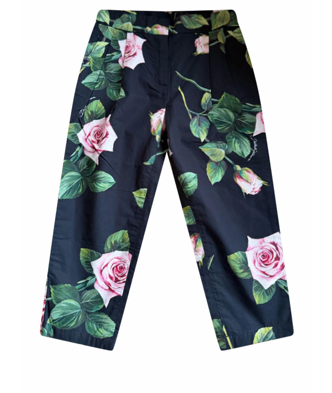 DOLCE&GABBANA Черные хлопковые брюки и шорты, фото 1