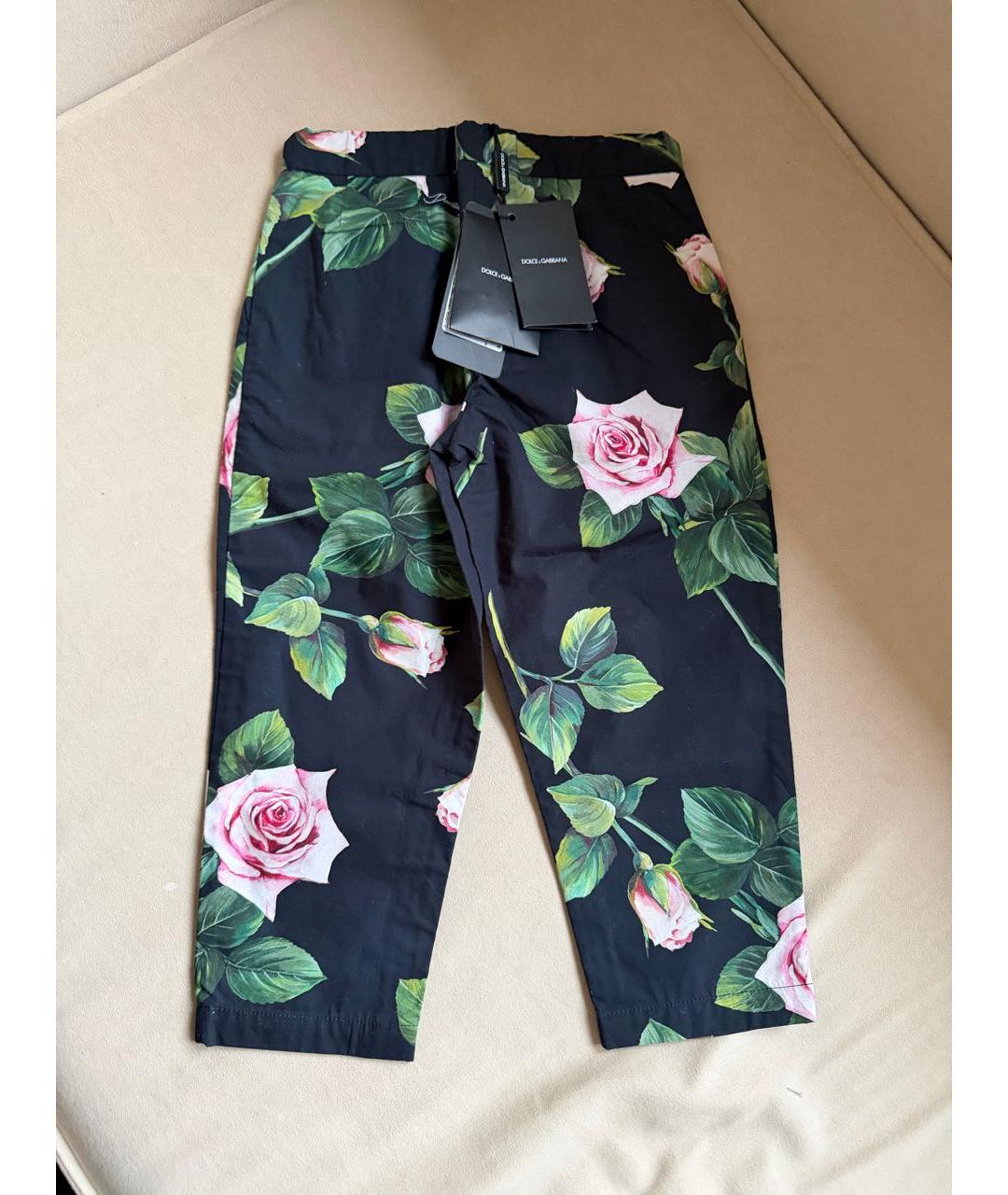 DOLCE&GABBANA Черные хлопковые брюки и шорты, фото 2