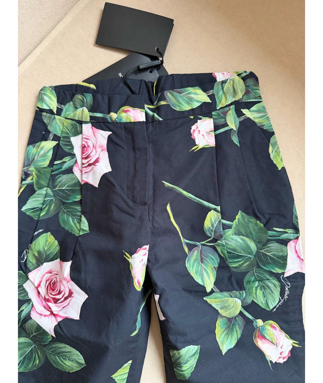 DOLCE&GABBANA Черные хлопковые брюки и шорты, фото 4