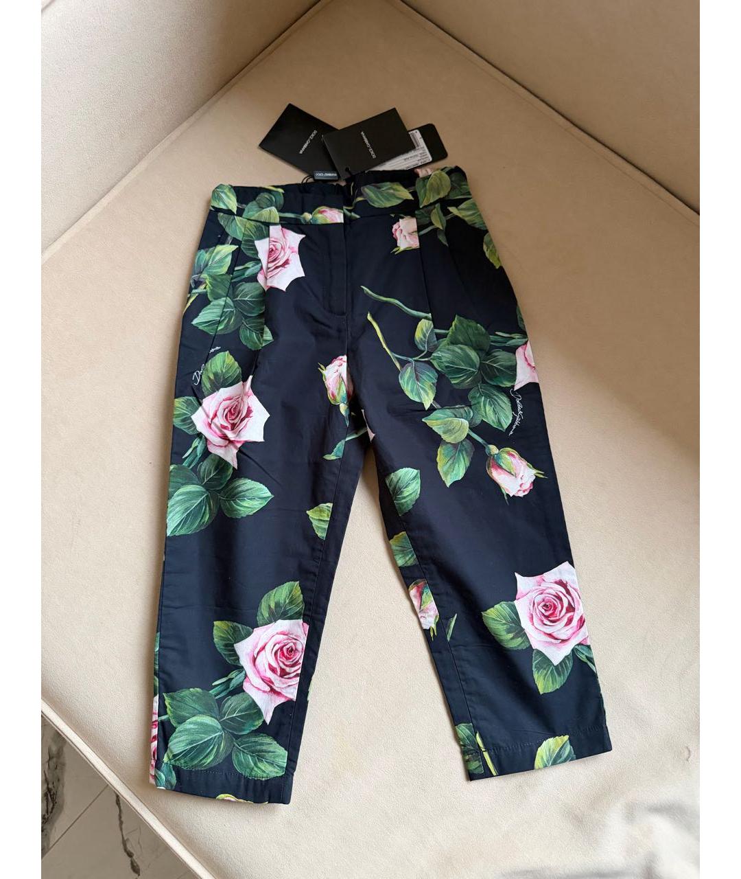 DOLCE&GABBANA Черные хлопковые брюки и шорты, фото 5