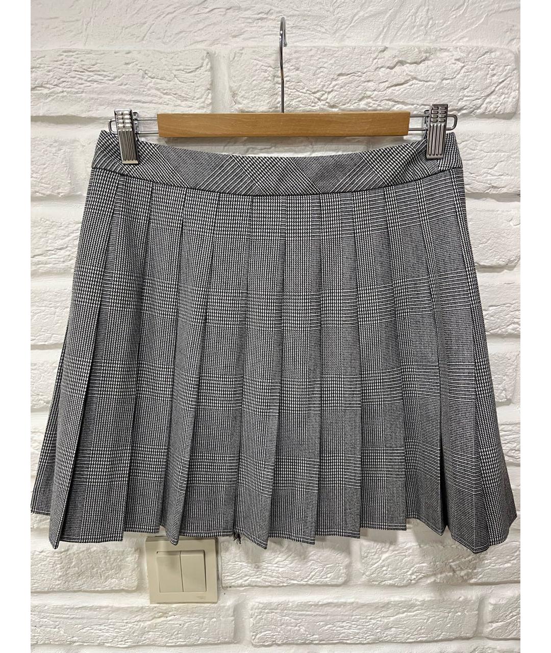 TWIN-SET Серая полиэстеровая юбка мини, фото 2