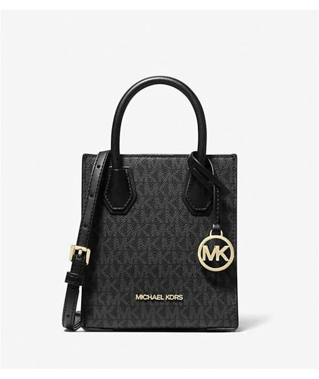 MICHAEL KORS Черная кожаная сумка с короткими ручками, фото 9