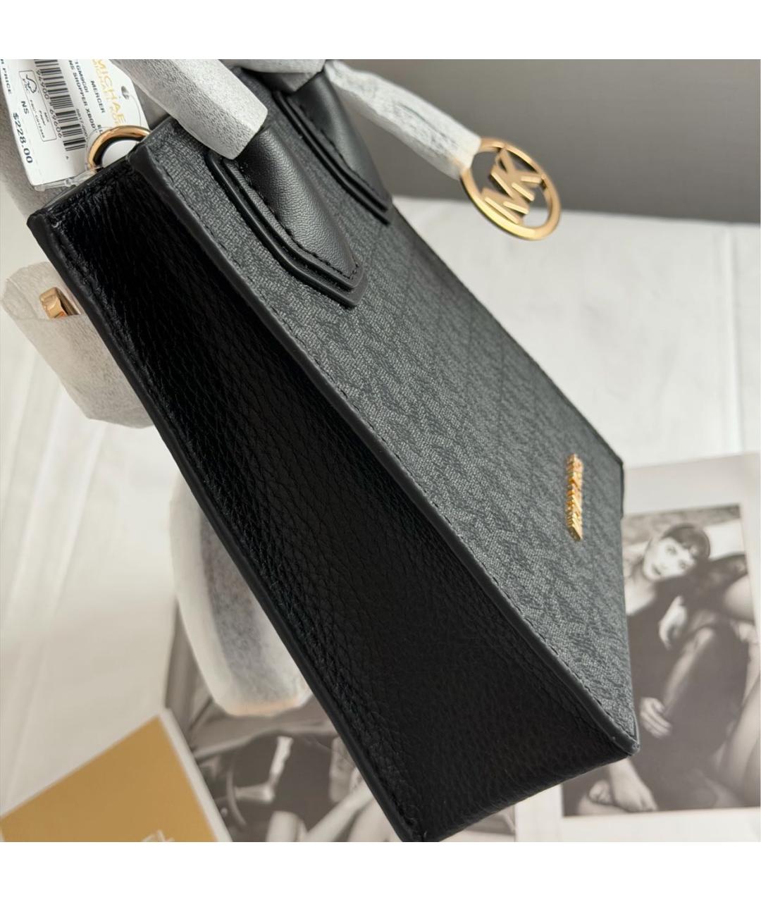 MICHAEL KORS Черная кожаная сумка с короткими ручками, фото 8